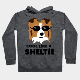 Shetland Sheepdog Sheltie Pattern Miniature Collie Dog Breed - Brown background Hoodie